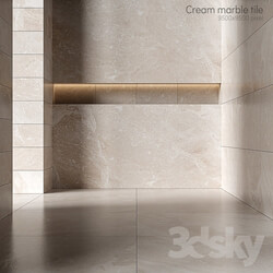 Cream marble tiles 