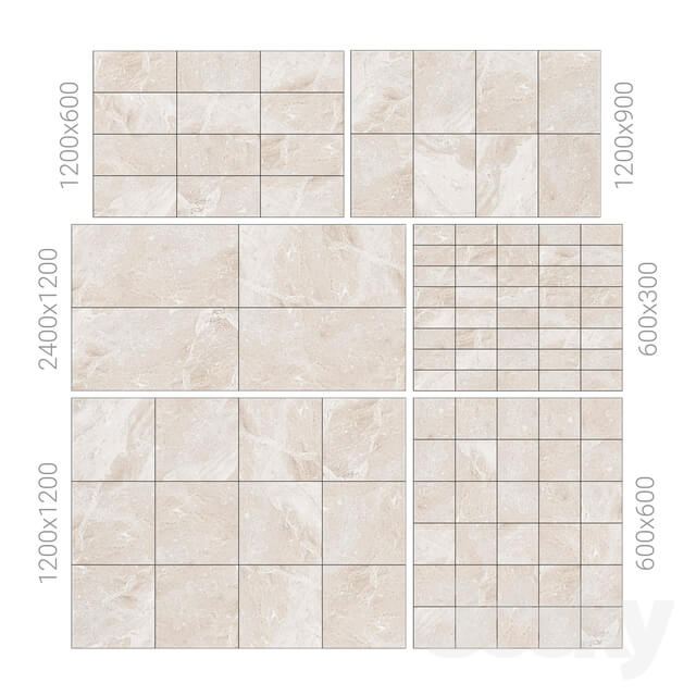 Cream marble tiles