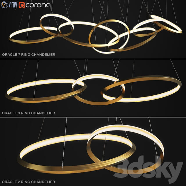 Christopher Boots Oracle Light Ring Set Pendant light 3D Models