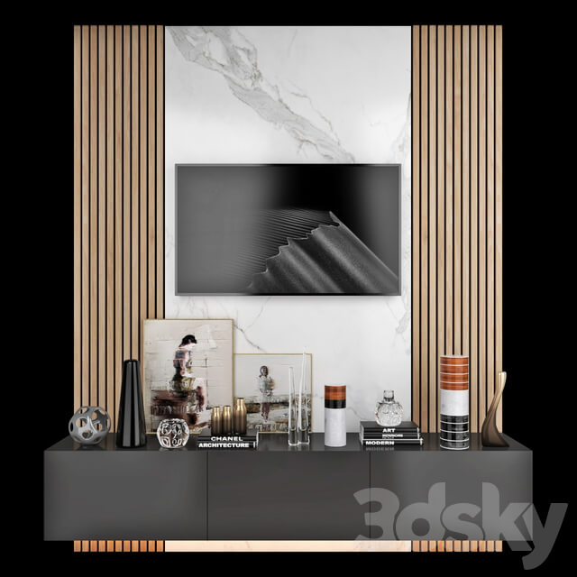 TV Wall set 20 3D Models