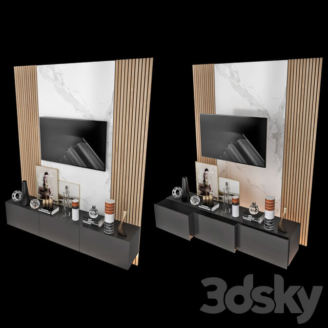 TV Wall set 20 3D Models