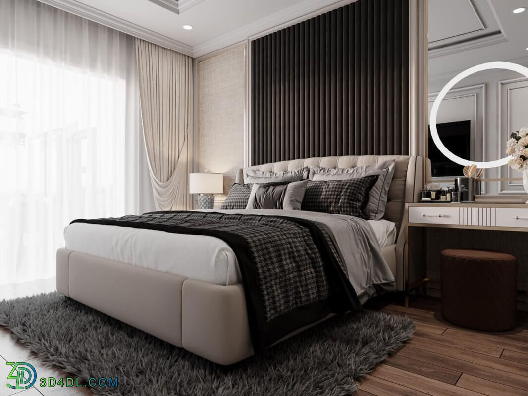 3D Interior Scenes File 3dsmax Model Bedroom 347 By NguyenDucThuan