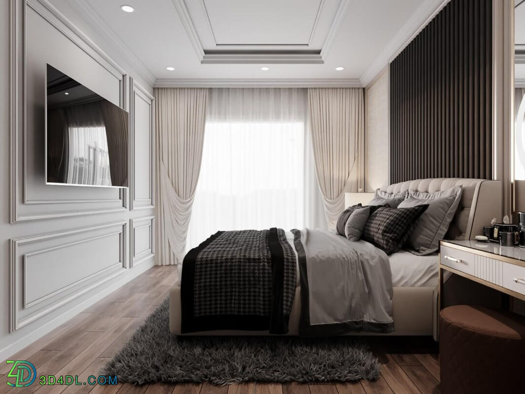 3D Interior Scenes File 3dsmax Model Bedroom 347 By NguyenDucThuan