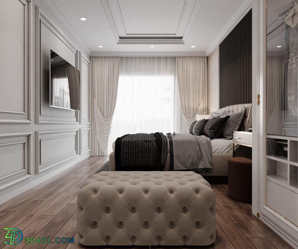 3D Interior Scenes File 3dsmax Model Bedroom 347 By NguyenDucThuan