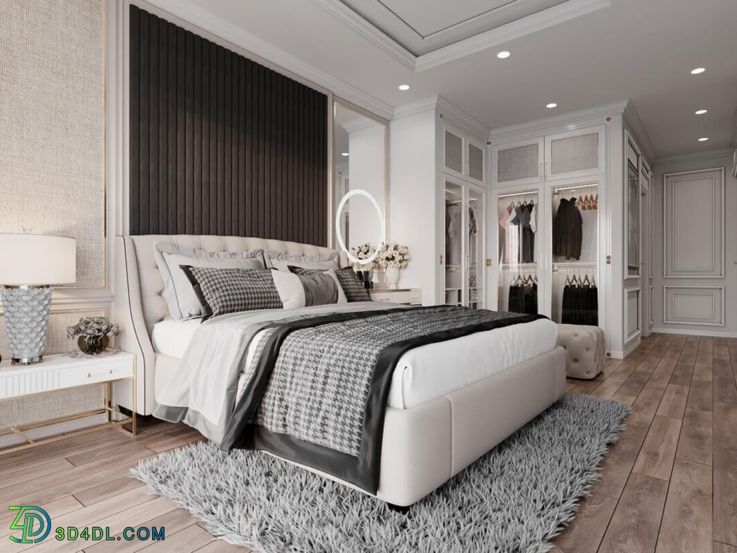 3D Interior Scenes File 3dsmax Model Bedroom 347 By NguyenDucThuan