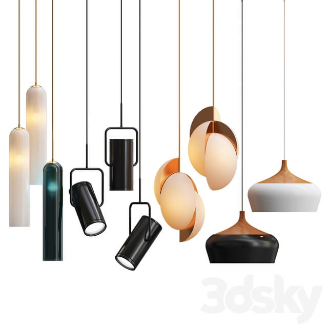Collection of Pendant Lights 11 Pendant light 3D Models