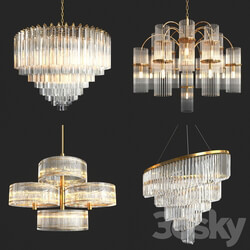 Collection of Crystal Chandelier 2 Pendant light 3D Models 