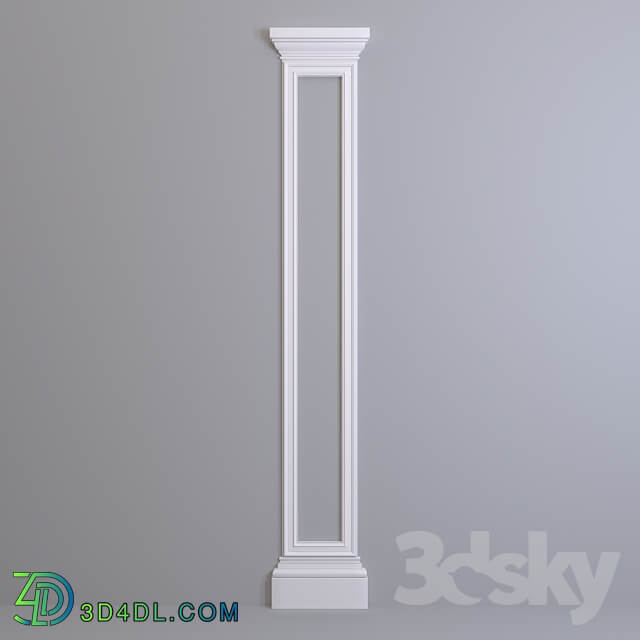 Pilaster Europlast. Capital 1.21.005 Molding 1.51.307 Base 1.23.500