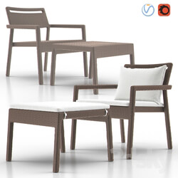 Niche Lounge and Ottoman from Janus et Cie 