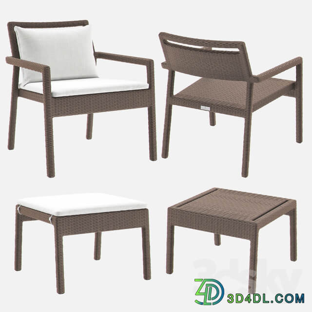 Niche Lounge and Ottoman from Janus et Cie