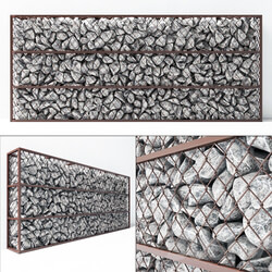 Gabion stone big Gabion stone big Fence 3D Models 