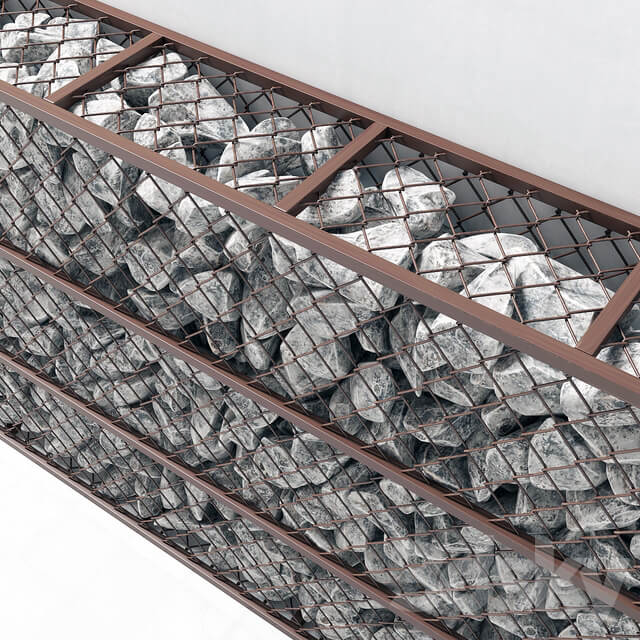 Gabion stone big Gabion stone big Fence 3D Models