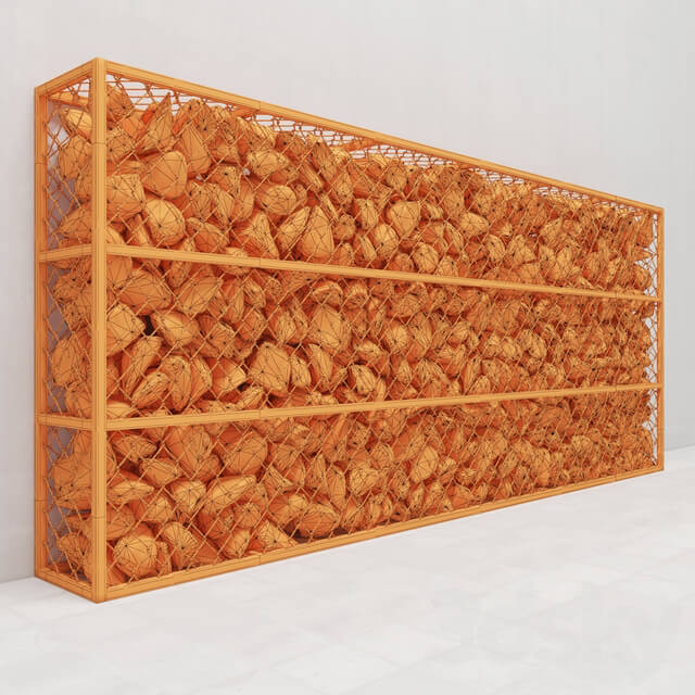 Gabion stone big Gabion stone big Fence 3D Models