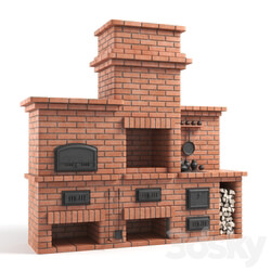 BBQ brick oven 3D Models 
