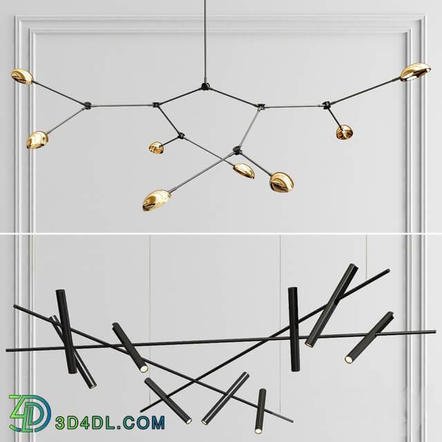 Drop Kreon Esprit Chandelier Pendant light 3D Models