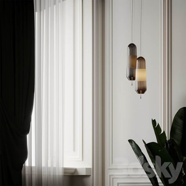 Mini Glass Pendant Light 3 Different Materials Pendant light 3D Models