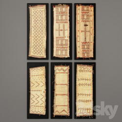 Tuareg Woven Mat Art RH Collection 