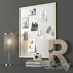 CLASSIC METAL FRAME PINBOARD BRASS 