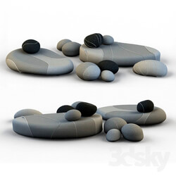 Floor cushions stones chair SMARIN 3 