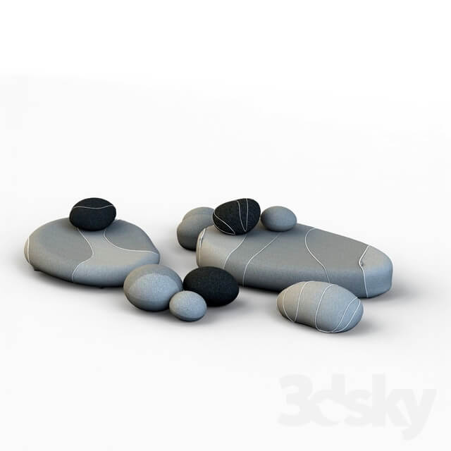 Floor cushions stones chair SMARIN 3