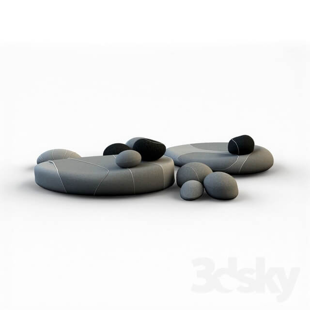 Floor cushions stones chair SMARIN 3