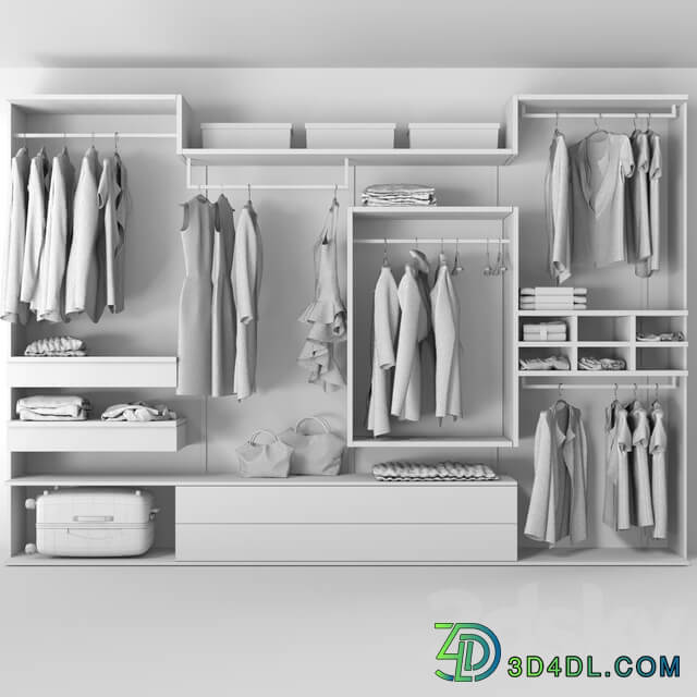 A wardrobe Wardrobe Display cabinets 3D Models