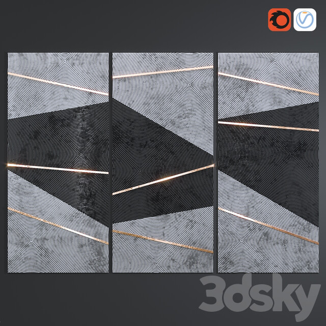Other decorative objects Panel roundmix2