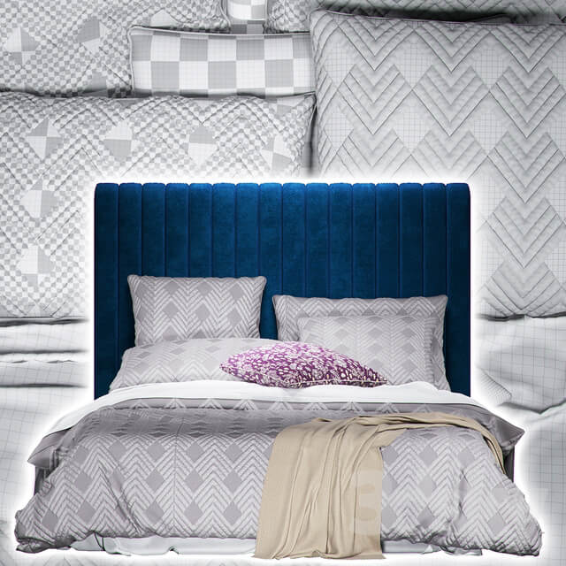 Bed Home Republic Soho Quilted Ash Quilt Cover