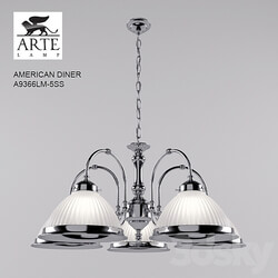 ARTE LAMP AMERICAN DINER A9366LM 5SS Pendant light 3D Models 