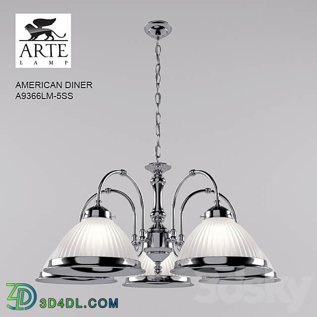 ARTE LAMP AMERICAN DINER A9366LM 5SS Pendant light 3D Models