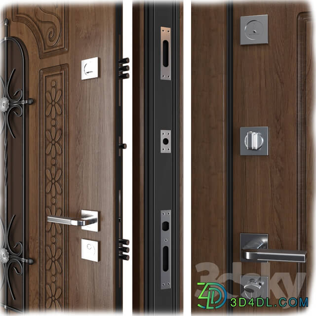 Entrance metal door of Vezha 4 3d Your Frame 