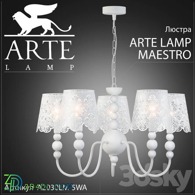Chandelier Arte lamp Maestro A2030LM 5WA Pendant light 3D Models