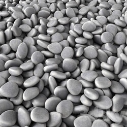 Road gray smooth pebble 3D Models 