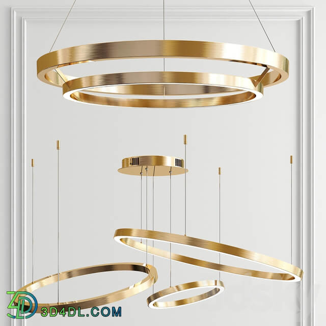 Grace Hoops Ring Chandelier Pendant light 3D Models