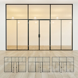Glass partition. Door. 40 