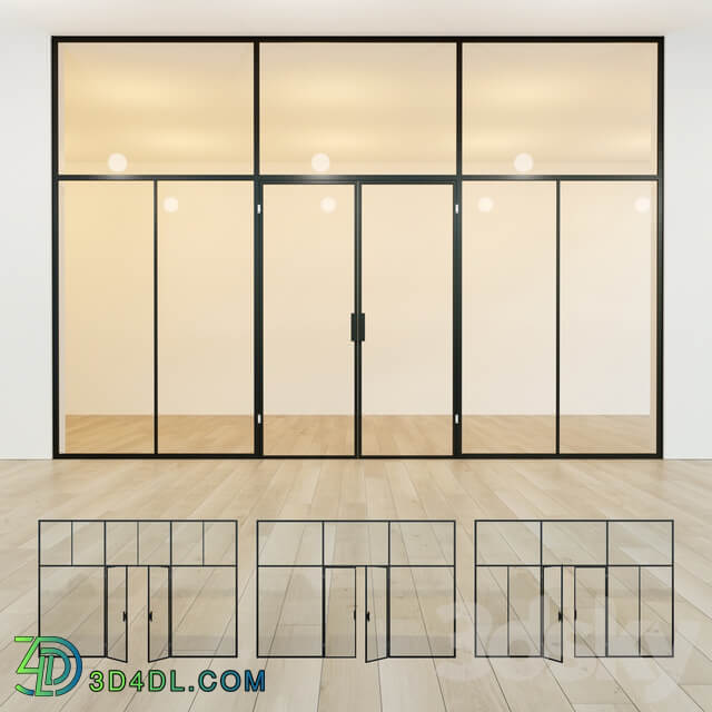 Glass partition. Door. 40