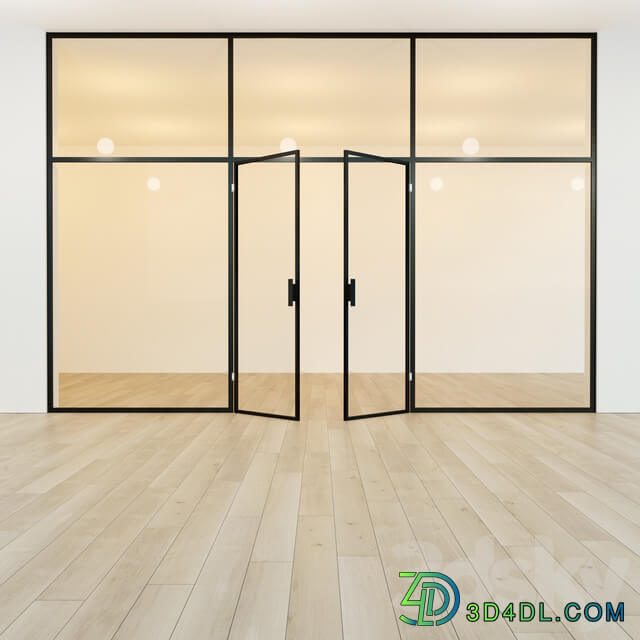 Glass partition. Door. 40