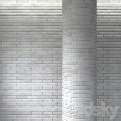 Brick white masonry 
