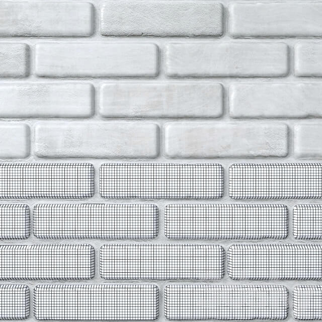 Brick white masonry