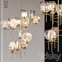 Chair Small Modern Chandeliers Pendant light 3D Models 