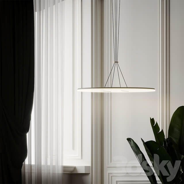 Exclusive Button 90 LED Pendant Light By Lukas Peet Pendant light 3D Models