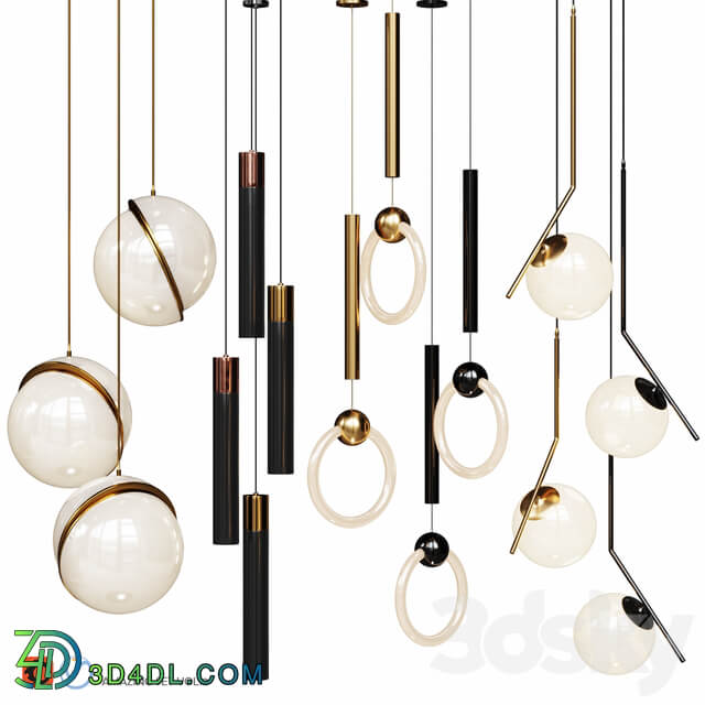 Four Pendant Lights amazing set vol12 Pendant light 3D Models