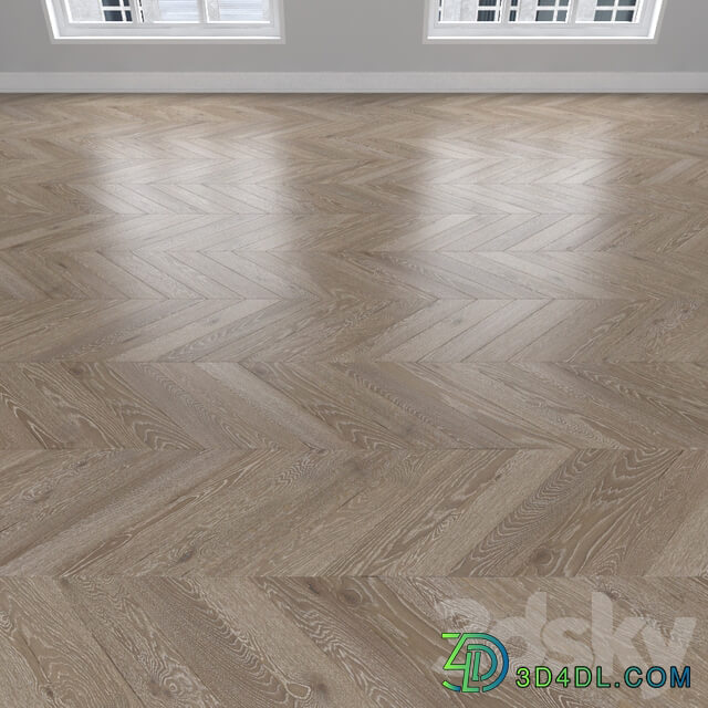 Wood Parquet Oak 3 types herringbone linear chevron.
