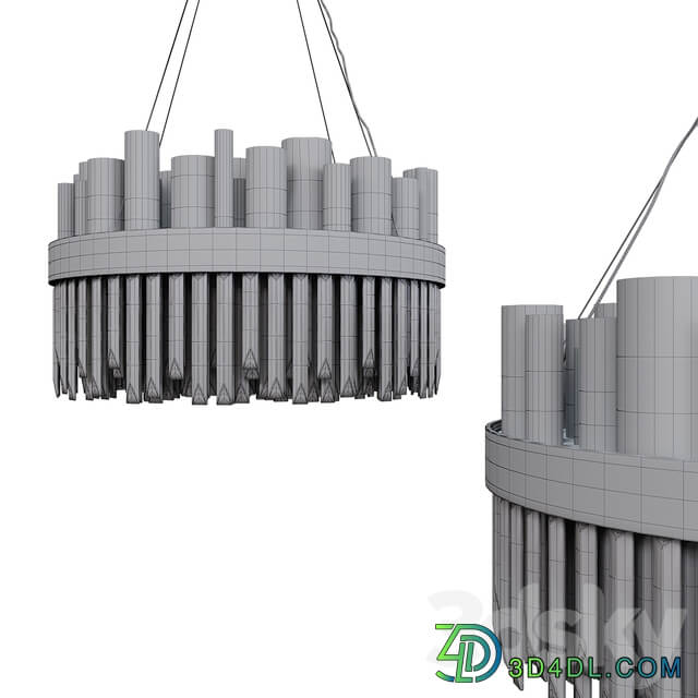 Luxurious Stainless Steel Nordic Chandelier Pendant light 3D Models