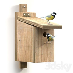 Great Tits at artificial nest Other 3D Models 