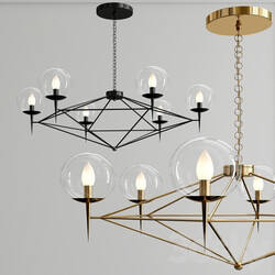 rowan gold black Pendant light 3D Models 