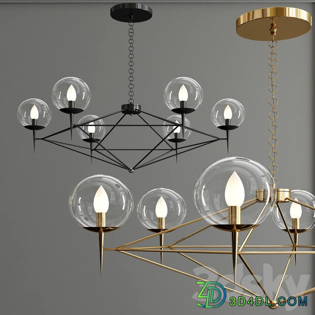 rowan gold black Pendant light 3D Models
