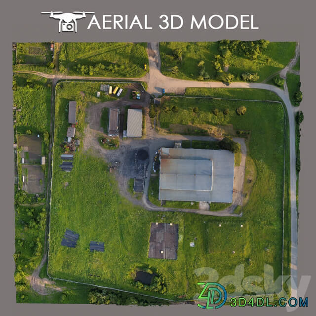 Aerial scan 17 Urban environment 3D Models