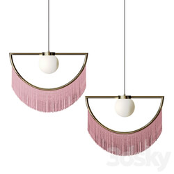 Pendant lamp with tassels Fringe Pendant light 3D Models 