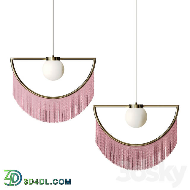 Pendant lamp with tassels Fringe Pendant light 3D Models